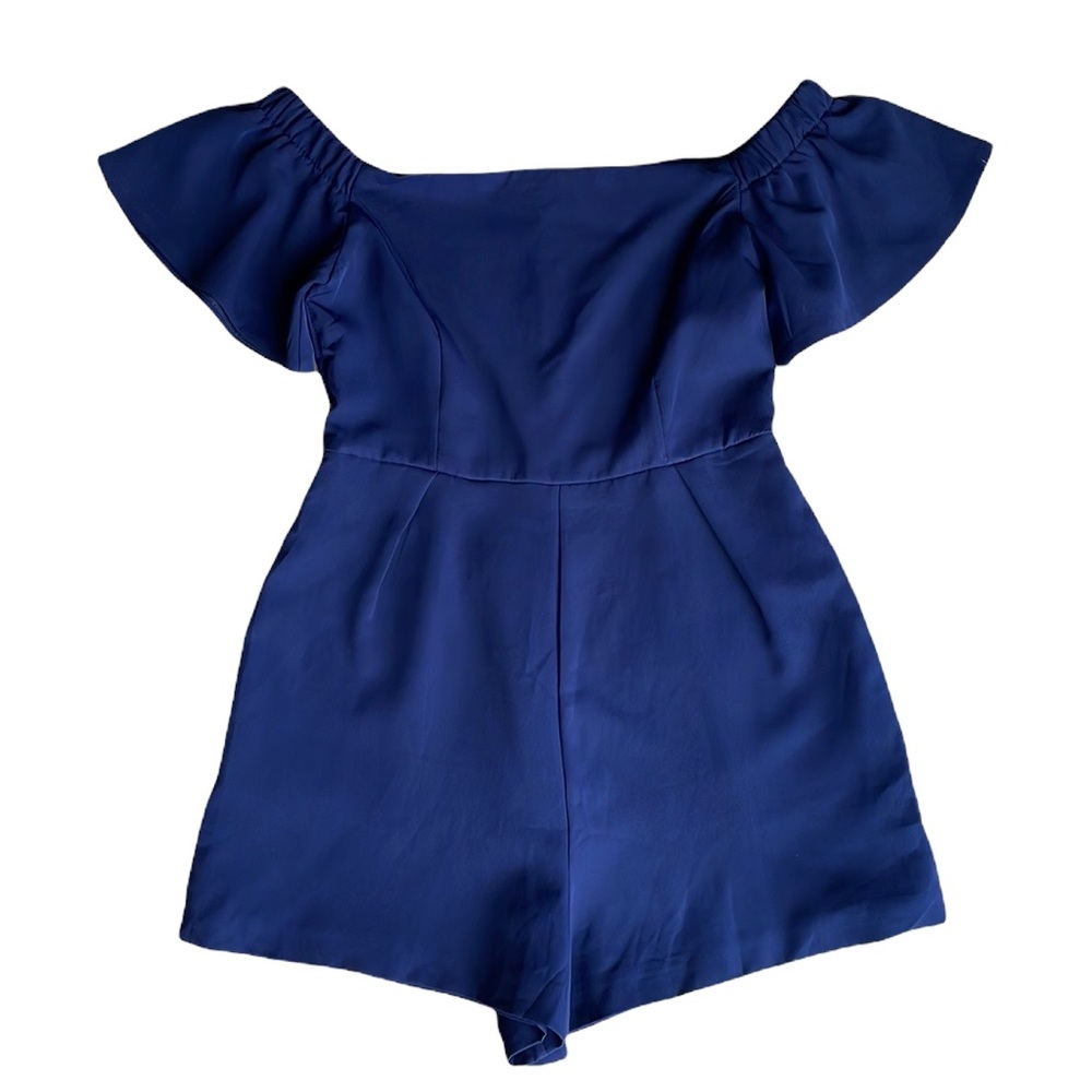 Yuan Navy Off The Shoulder Romper M